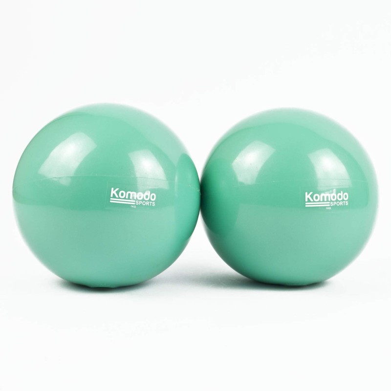 Komodo Weighted Toning Balls - Soft Pilates Yoga Training Pair