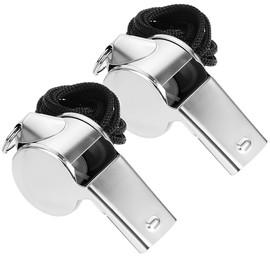 laeeyin Pack of 2 whistles whistle sports lessons professional whistle with lanyard referee whistle for school sports, football, sports lessons, dog training