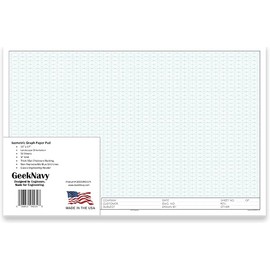 11" x 17" Isometric Graph Paper 50 Sheets Landscape - 0.25" Grid, Non-photo Blue, High Brightness, Drafting, Engineering, Art, 3D Design (1-Pack)