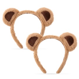 Pack of 2 Bear Ears Headbands, Cute Bear Headbands, Animal Ears, Party Headwear, Stuffed Animal Ears, Headband, Cartoon Costume Accessories, Hair Accessories for Masquerade Theme Party, Cosplay,