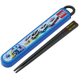 Skater ABS2AMAG-A Children's Antibacterial Slide Chopsticks Case Set, Tomica 22, Boy, Made in Japan