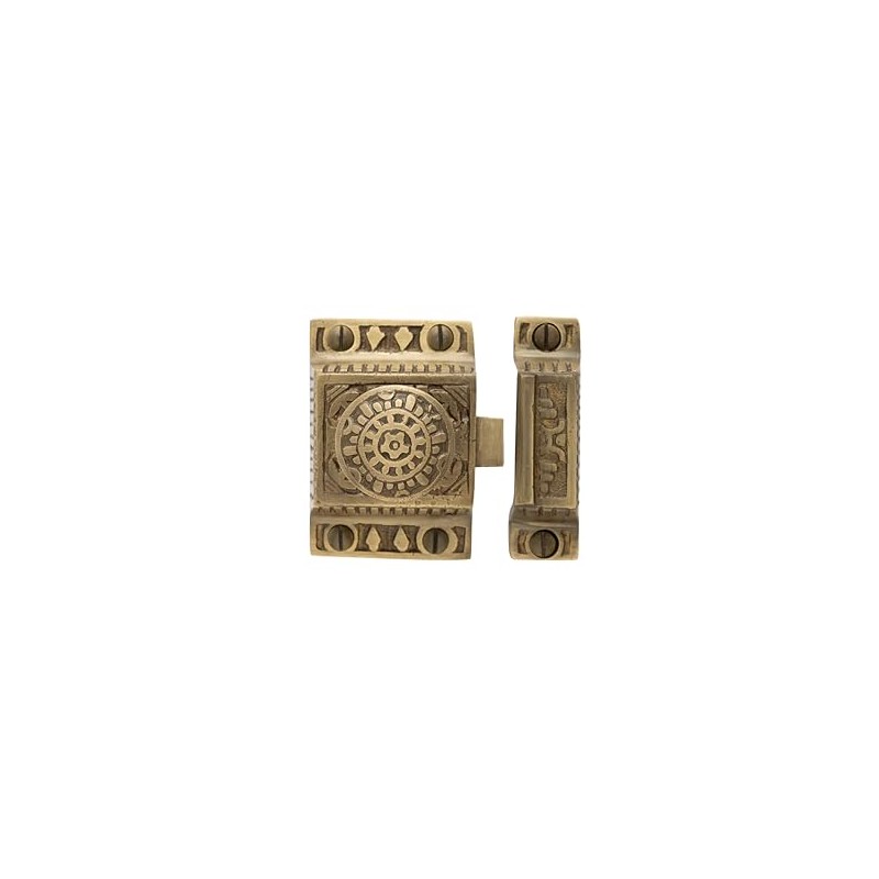 STALLION HARDWARE Antique Brass Cabinet Latch - Durable Solid Brass,