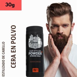 The Shave Factory Cera en Polvo para Cabello Hombre Fijación Brillo Firmeza Hair Styling Powder Modelo Sandalwood de 30g