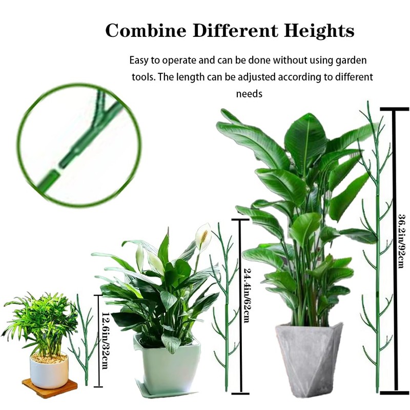 Monstera Plant Support Stakes, 8 Pack Stackable Garden Trellis Climbing