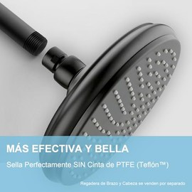 OFFO Brazo de Ducha para Montaje en Techo con Chapetón, Brazo para Regadera de 6 Pulgadas para Regadera de Lluvia Fija, Tubo de Regadera para Cabeza A