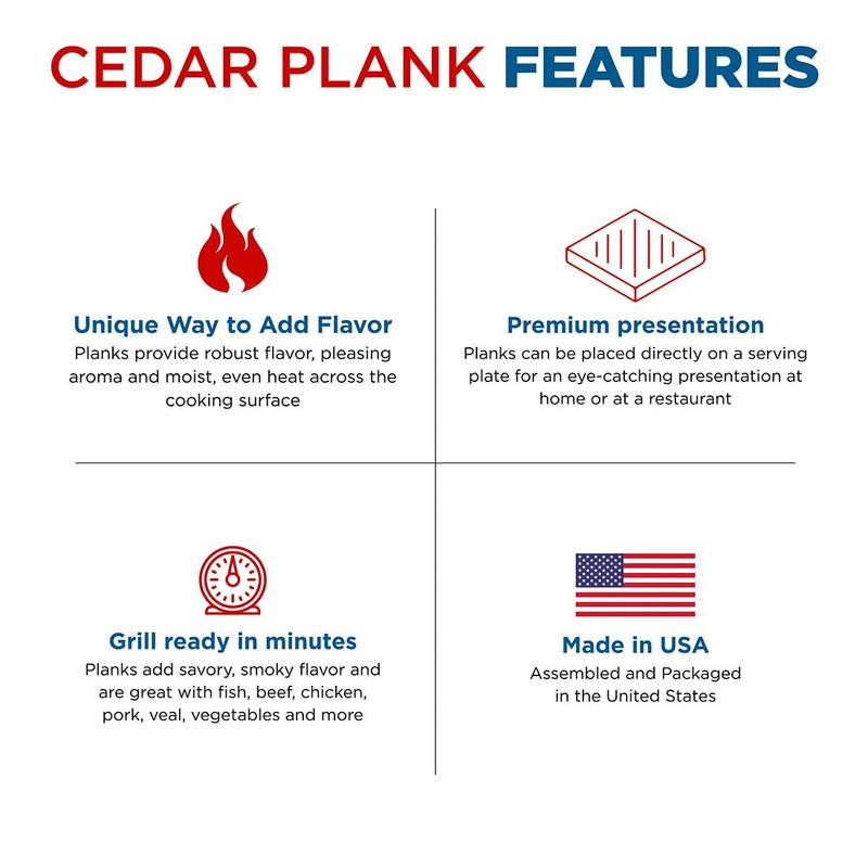 Jaccard Premium Cedar Planks, For Grilling, Fish, Meat, and Veggies,