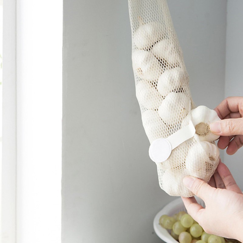 6 Pcs Mesh Produce Bags,Long Hanging Net Bag,Reusable Washable Grocery