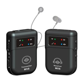 Atelierate M5S Wireless in-Ear Monitor System 2.4G Wireless IEM System Stage Monitor for Studio, Band Rehearsal, Live Performance