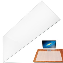 20" x 36" Tempered Glass Desk Mat to Protect Your Desk - Sleek Glass Desk Pad for Your Keyboard or Computer Monitor - Clear Desk Mat for Desktop - Dry Erase Desk Pad Made with Sturdy Reinforced Glass