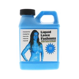 Liquid Latex Neon Blue Liquid Latex Body and Face Paint 8oz GLOWS UNDER BLACK LIGHT!