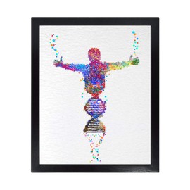 Dignovel Studios Unframed 11X14 DNA Human Medical lab Doctor Science Watercolor Art Wedding Housewarming Nursery Kids Wall Art Giclee Office Home Decor Wall Hanging DN507