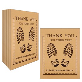 RUENXG Paper Floor Mats for Cars 60Pcs Vehicles Disposable Floor Pads Waterproof Car Foot Pads Protective Papers Thank You Mats for Car Detailing Auto Dealership-19 x15.6-Yellow