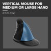 DELUX Wired Ergonomic Vertical Mouse, Vertical Mouse for Medium Hands,
