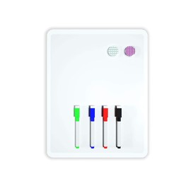 Dry Erase Board 11 by 14 in - Magnetic Whiteboard with 4 Markers and 2 Magnets- White Frame- for School, Home, Office, Remote Learning- Easy to Hang on Walls or Magnetic Surface