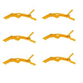 Eson Hair Clips for Styling for Professional Crocodile Clips Hair - Non Slip No-Trace Hairdressing Clips, Alligator Clips Hair for Styling Sectioning - Salon & Home Hair Cutting (Yellow)