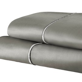 Superior 100% Cotton 1500 Thread Count Pillowcase Set, Pack of 2 Pillowcases, Soft Bedding Essentials, Guest/Master Bedroom Pillow Covers, Room Basics, Sateen Weave, Standard Size, Grey