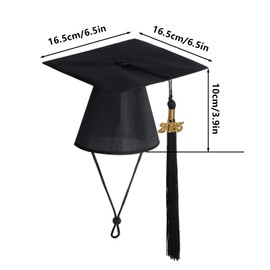 2Pcs Dog Graduation Outfit - Pet Graduation Cap and Formal Dog Tuxedo Bandana Collar with Bow Tie