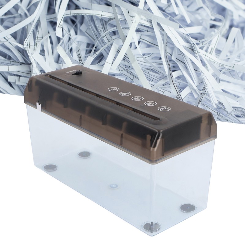 Strip Cut Paper Shredder USB Or Battery Powered Electric A4