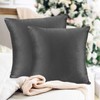Nestl NB-2TRPLW Throw-Pillow-Covers, 18x18 Inch, Charcoal Stone Gray 4 Count
