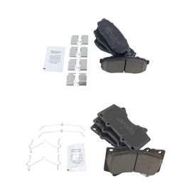 Front & Rear Brake Pads Ceramic Compatible with 2008-2021 Lexus LX570 Toyota Land Cruiser Sequoia 2007-2021 Tundra