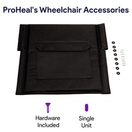 ProHeal Nylon Wheelchair Backrest Replacement - Upholstery Wheelchair Seats Replacements for 18" Chair - Comfortable and Supportive Padded Backrest for Wheelchair - K1