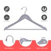 Quality Wooden Hangers - Slightly Curved Hanger Set of 10-Pack