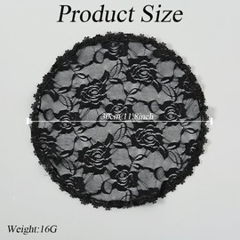 Black Rose Lace Chapel Cap Veil Head Coverings for Women Church Church Hair Veils Prayer Latin Mass