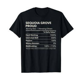 Sequoia Grove, Tennessee Proud Nutrition Facts T-Shirt