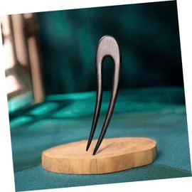 SAFIGLE U-shaped Hairpin Definer Bobby Pins Styling Stick Handmade Bridal Hair Forks Accessories for Girl Hair Accessories Retro Hair Pin Bun Hair Holder Women Hair Fork Black Wood