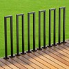 Zwinz 2 Pack U-Shaped Handrail 37''H, Durable Wrought Iron Stair