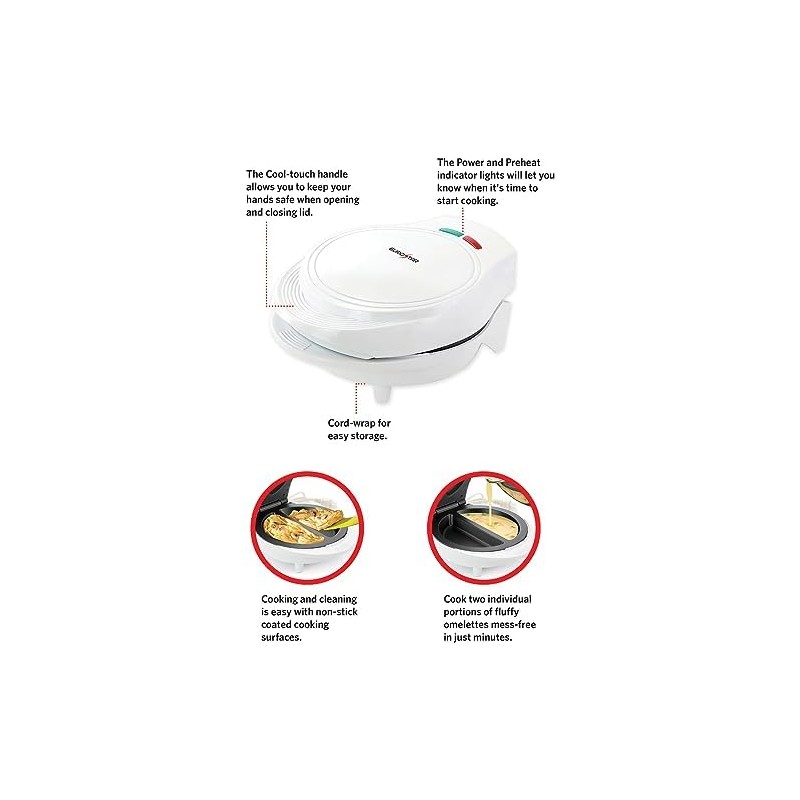 EUROSTAR Omelette Maker, White