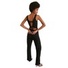 TRENDYOL Women's Back Decollted Knitted Jumpsuit Jumpsuit, black
