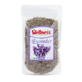 Wellness Organic Lavender Tea: Culinary Grade Lavender Flowers - Food Grade Buds for Baking, Soap Making, and Tea Infusions - Dried Lavender for a Fragrant and Relaxing Experience - 100% Natural and Lavanda Seca Natural