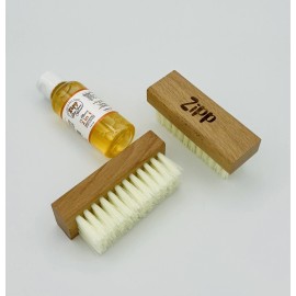 ZIPP Prime Shoe Cleaning Brush Set- 2 Pieces with FREE 2 fl. oz. Shoe Cleaner