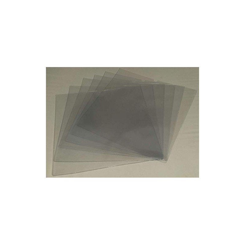 10" inch Vinyl Record 140 Micron PVC Stitched Clear Sleeves