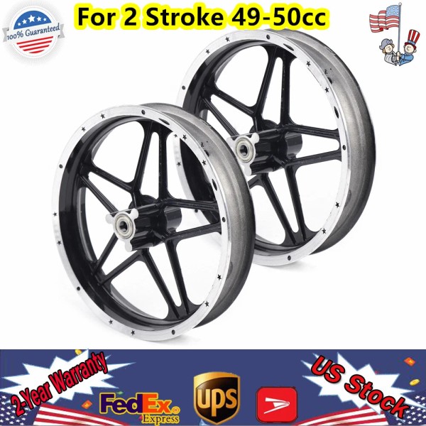 Unbranded Rear and Front Wheels Set 2.50-10 Tire Rim Hub