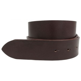 Interchangeable belt made of full cowhide leather without buckle, 4 cm, press stud belt for men and women, 40 mm, leather belt 4 cm, brown