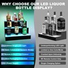 MESAlLUP 16 Inch 3 Tier Lighted Liquor Bottle Display Shelf,