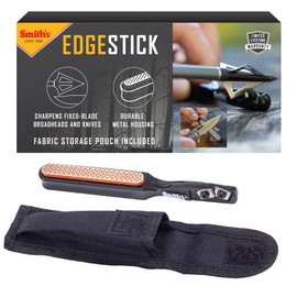 Smith’s 50047 Edgesport Stick Knife & Broadhead Sharpener – Portable Sharpener – Hunting & Archery Tool Sharpener – Carrying Pouch – Carbide & Diamond Stone – Pocket Knife Sharpener
