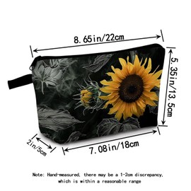MoCaliduccious Sunflower Makeup Bag for Women Travel Small Organizer Case for Women and Girls