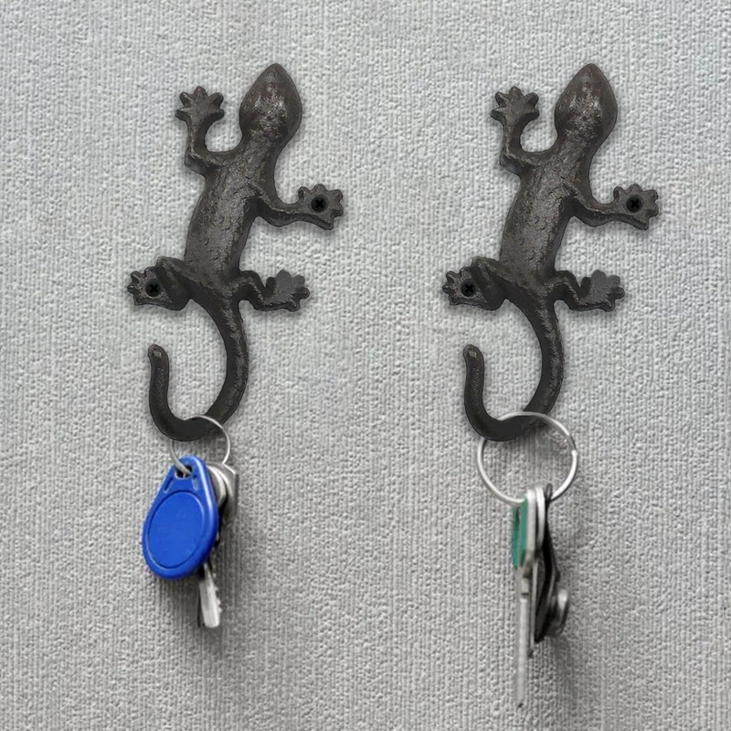 Molyorch 1 x Gecko Coat Hook, Rustic Coat Hook, Cast