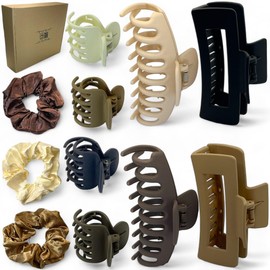 NDBOX Hair Clips Accessories for Women | Adult Hair Ties | Claw Clamp | Elegant Designs | Assorted Styling Pack (Designs Set D)