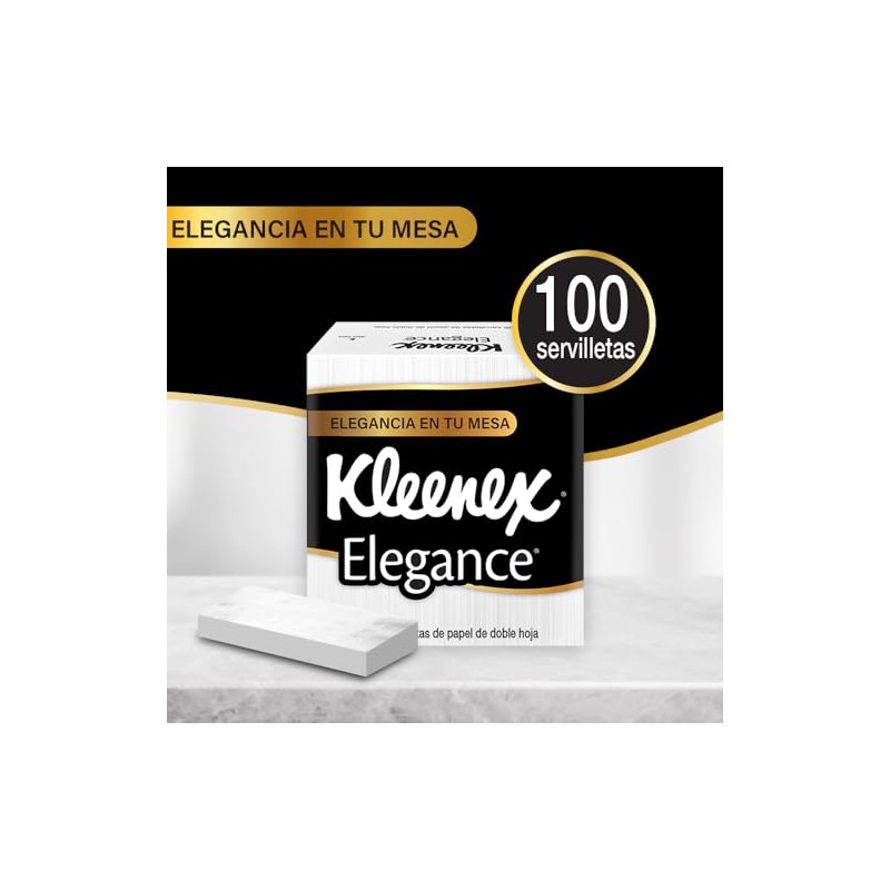 Kleenex Cottonelle Servilletas de Lujo Elegance, 100 Piezas