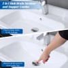 Hibbent Bathroom Sink Drain Stopper Anti-Clogging pop-up sink drainer stainless