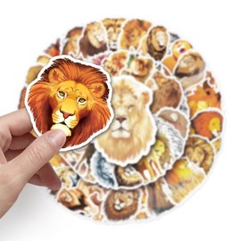 LYunMu 50 PCS Lion Stickers,Cool Animals Stickers,Lion Stickers for Laptops Books Cars Motorcycles Skateboards Bicycles Suitcases