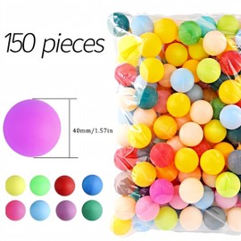 ping pong balls 50 Pack Colored Plastic Table Tennis Ball Coloured 40mm for Art Craft Homeschool Teaching Methods Family Games Dog Cats Pet Beginner Adults Party Birthday Christmas Decoration