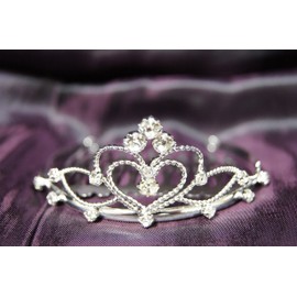 Beautiful Princess Bridal Wedding Tiara Crown with Crystal Heart C16055
