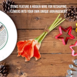 Mikasa Elements Mikasa Artificial Latex Calla Lily Bouquet, Look and Feel, Set of 5