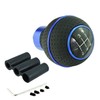 Lunsom Leather Gear Stick Knob 5-Speed Shift Head Manual Shifter