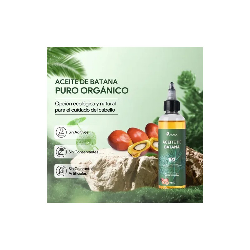 Aceite KAISASA de Batana para Crecimiento del Cabello, Piel y